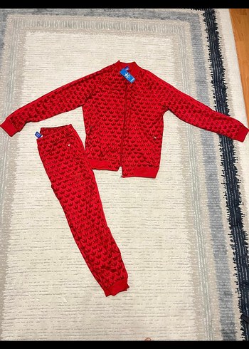 erkek Kırmızı Fermuarlı Eşofman Takımı - Görsel 2