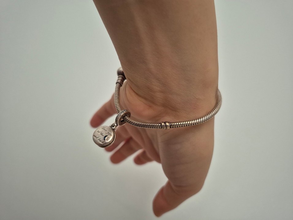 Yılan Desenli Zincir Detaylı pandora bileklik - Görsel 4