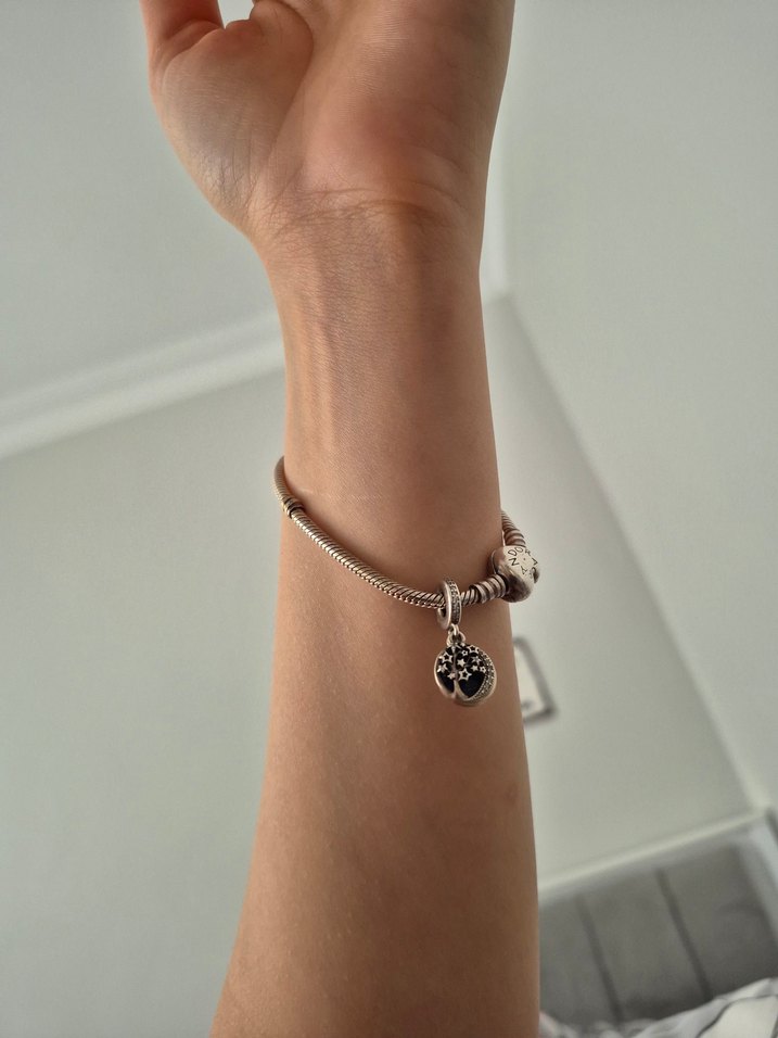 Yılan Desenli Zincir Detaylı pandora bileklik - Görsel 3