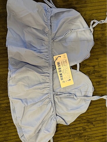 Mavi çiçekli bluz - Görsel 3