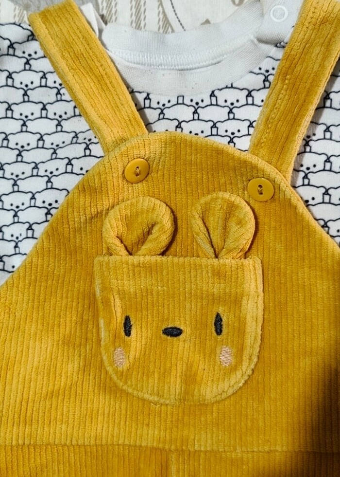 6 Ay kadife salopet takım - Görsel 2