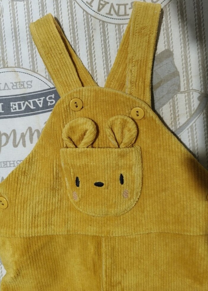 6 Ay kadife salopet takım - Görsel 3