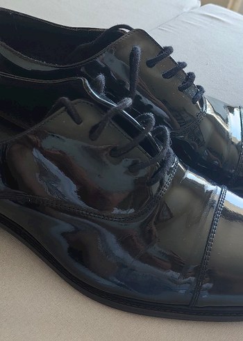 DS Damat Siyah Parlak Rugan Smokin Klasik Ayakkabı - Görsel 7