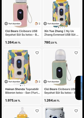 Beden Biberon ısıtıcı (yurtdışından)