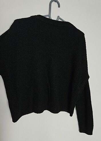 xs Beden Defacto Siyah Hafif Crop Kazak XS Beden