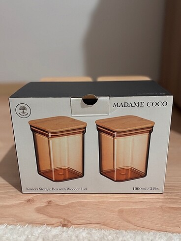 Beden Madame coco 2 li ahşap kapaklı saklama kabı