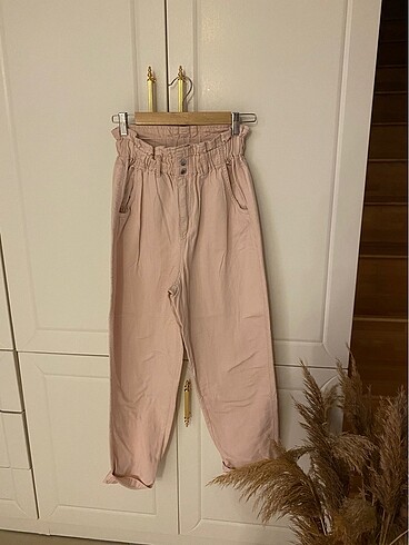H&M pembe mom jean pantolon