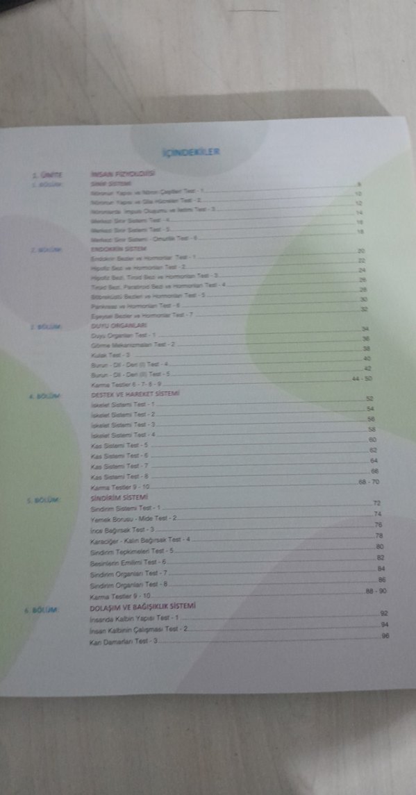 AYT Biyoloji Miray Yayınları Soru Bankası - Görsel 2