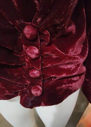 l Beden bordo Renk Antika bluz