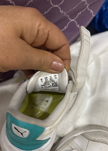 Kız Çocuk Beyaz Cırt Cırtlı Spor Ayakkabı - Görsel 4