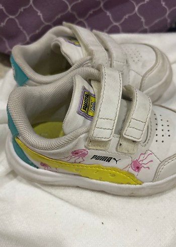 Kız Çocuk Beyaz Cırt Cırtlı Spor Ayakkabı - Görsel 3