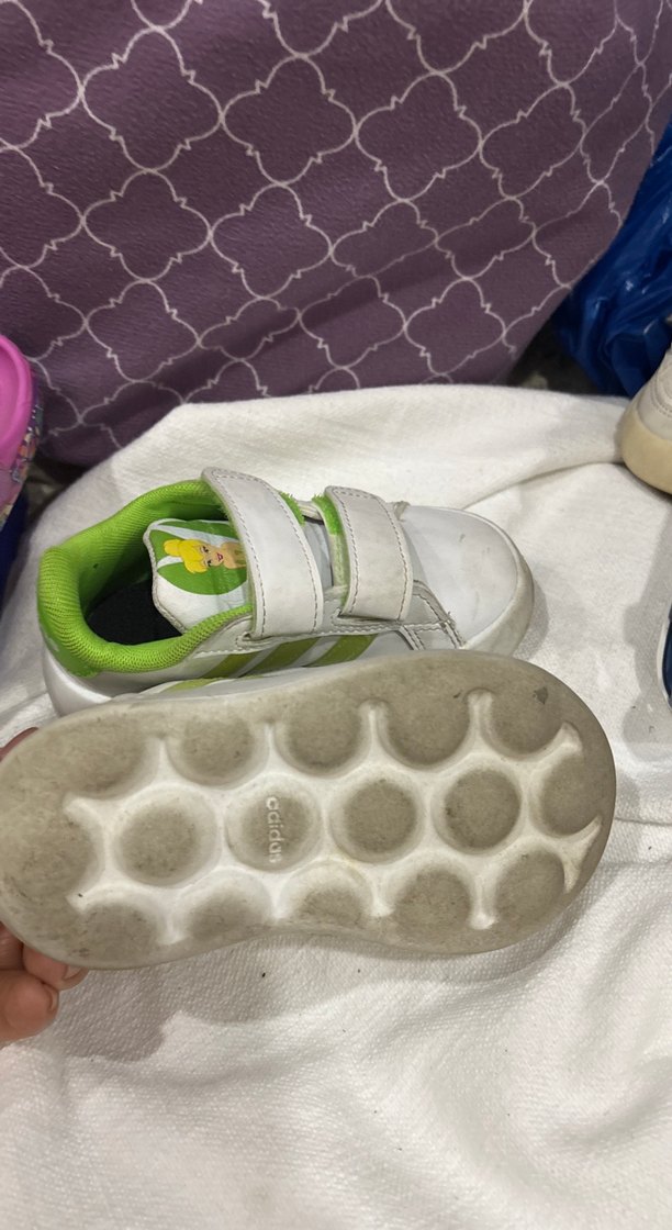 Kız Çocuk Beyaz Spor Ayakkabı Velcro - Görsel 5