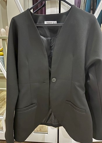 Zara Sik Ve Minimal Siyah Tek Dugmeli Blazer