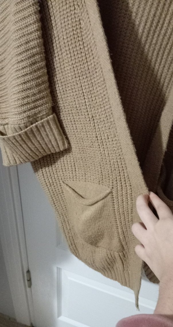 sütlü  kahve Örgü Kadın Hırka Midi Boy - Görsel 2