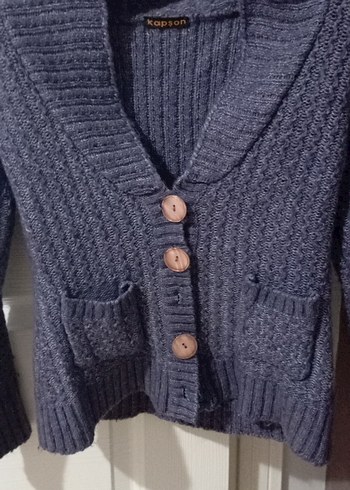 Düğmeli Triko Hırka - Görsel 2