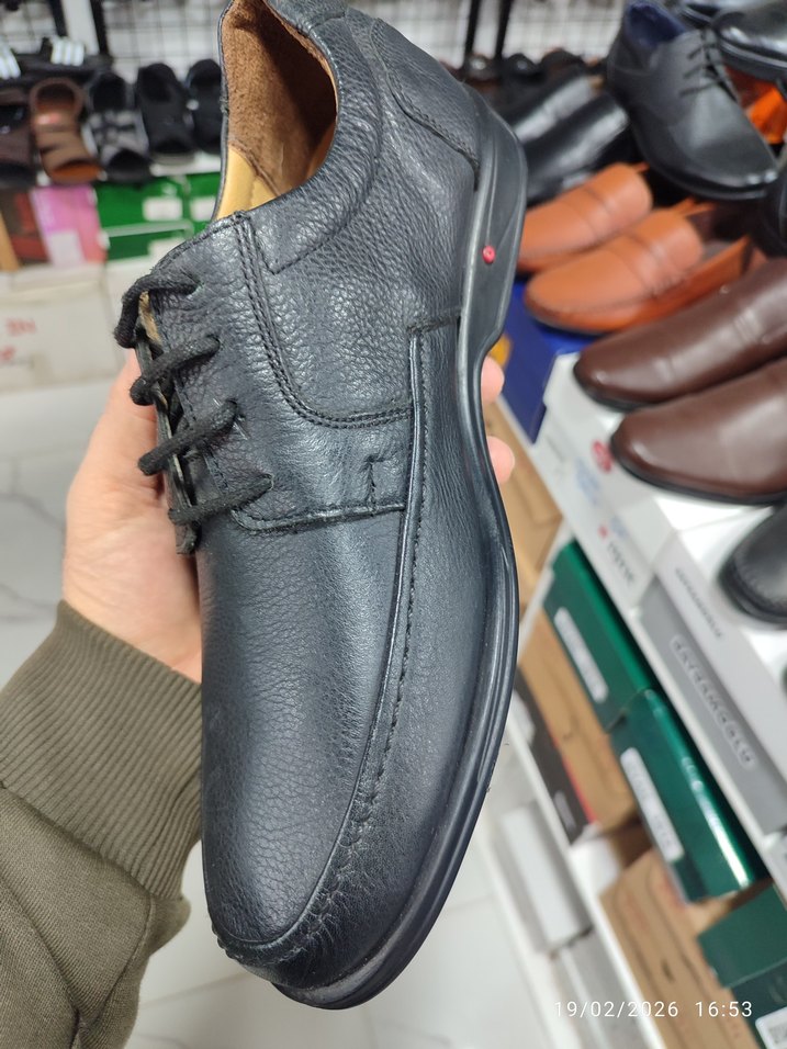 Siyah Bağcıklı Erkek Klasik Ayakkabı - Görsel 2