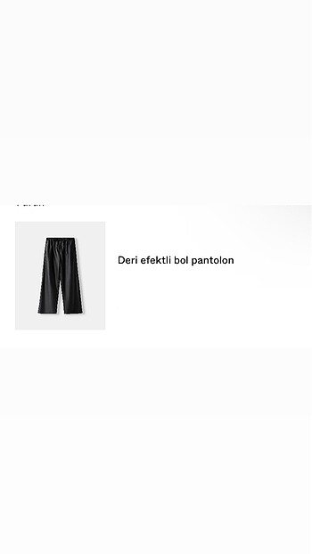 l Beden siyah Renk deri efektli pantolon