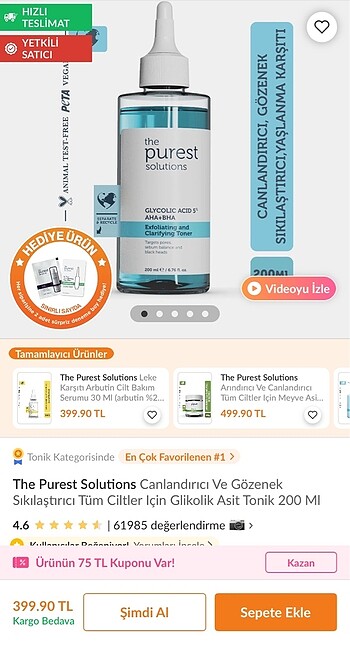 Beden The Purest Solutions Tonik