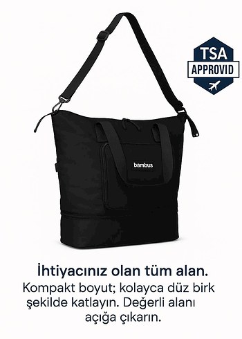 Diğer Siyah Fermuarlı Kadın Spor Çantası