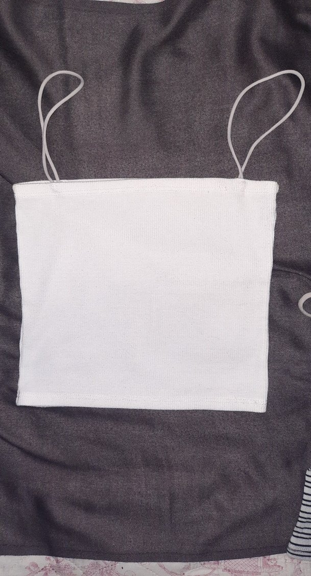 2li Beyaz ve Çizgili Crop - Görsel 2