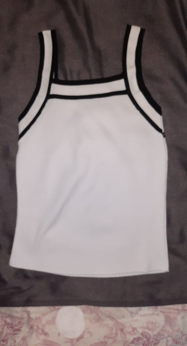 Kadın Siyah Beyaz Crop - Görsel 2