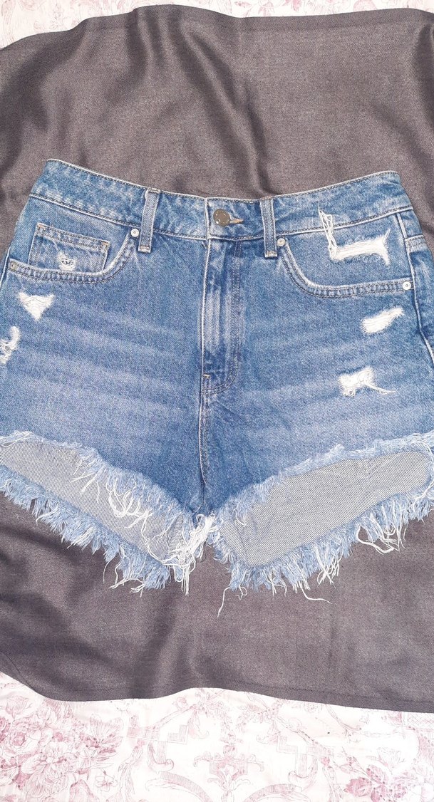 Mavi Kadın Kot Şort - Görsel 2