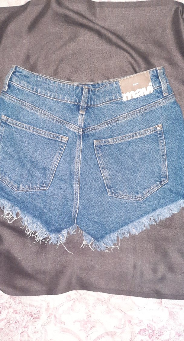 Mavi Kadın Kot Şort - Görsel 4