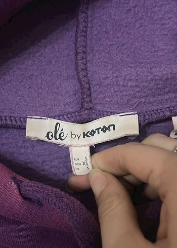 Koton Mor Baskılı Kapüşonlu Sweatshirt - Görsel 4