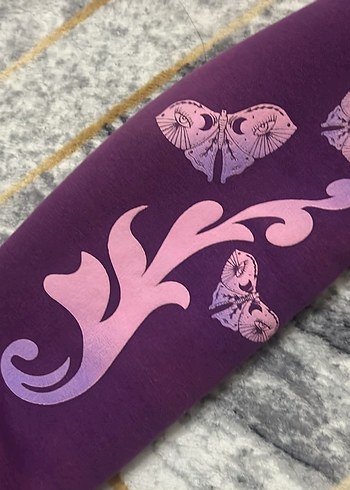 Koton Mor Baskılı Kapüşonlu Sweatshirt - Görsel 3