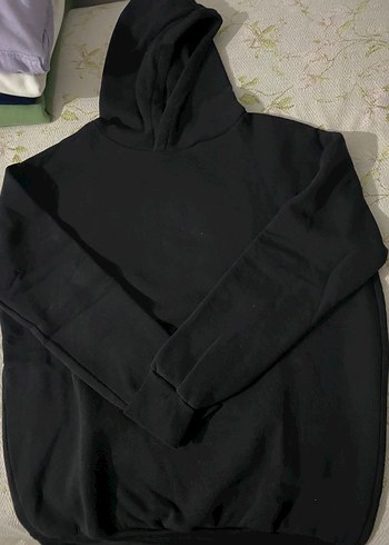 Kadın Siyah Kapüşonlu Sweatshirt