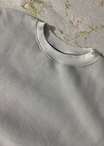 m Beden gri Renk Gri Kadın Uzun Kollu Bisiklet Yaka Sweatshirt