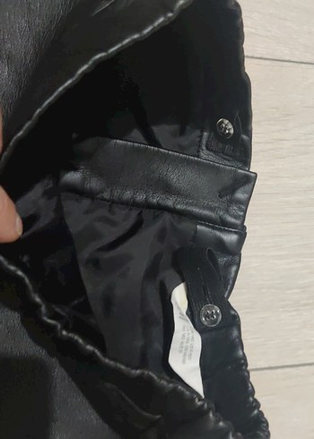 9 Yaş Beden Suni deri Mini Etek