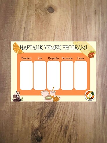 HAFTALIK BESLENME PROGRAMI ÇOCUK