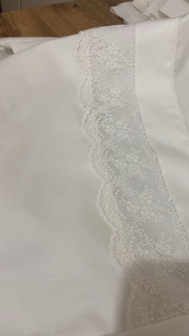 Nakış Detaylı Beyaz çarşaf Takımı - Görsel 2