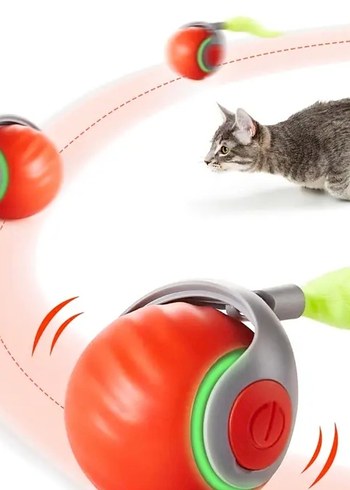 Şarjlı, Yuvarlanan Elektronik Kedi Topu - Görsel 8