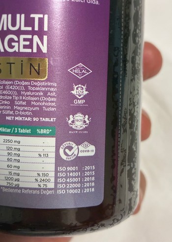 Beden Suplamore Multi Collagen + Elastin 90 Tablet
