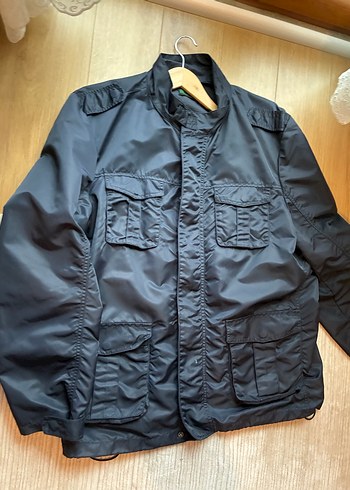 Düğmeli Gri Erkek Street Wear Mont - Görsel 4