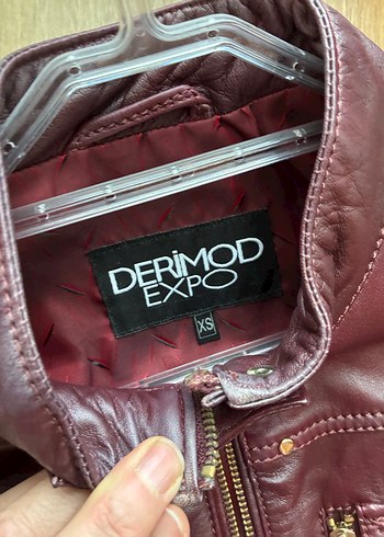 Kahverengi Deri Biker Ceket - Görsel 2