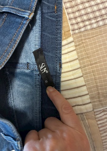Düğmeli Kadın Denim Jean Pantolon - Görsel 7