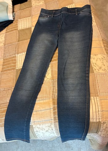 Düğmeli Kadın Denim Jean Pantolon - Görsel 2