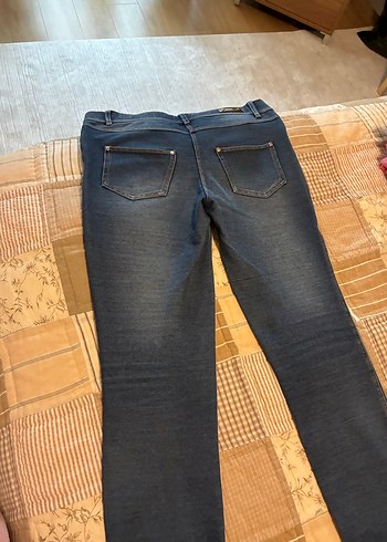 Düğmeli Kadın Denim Jean Pantolon - Görsel 4