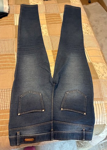 Düğmeli Kadın Denim Jean Pantolon - Görsel 5