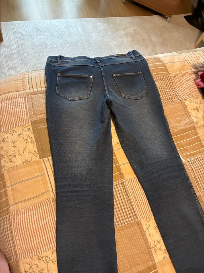 Düğmeli Kadın Denim Jean Pantolon - Görsel 4