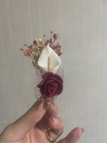  Beden Renk Damat yaka çiçeği