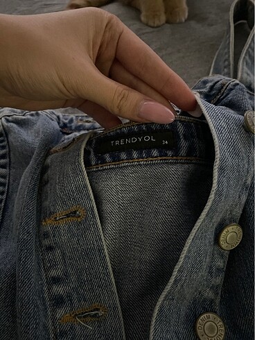 34 Beden mavi Renk Denim salopet