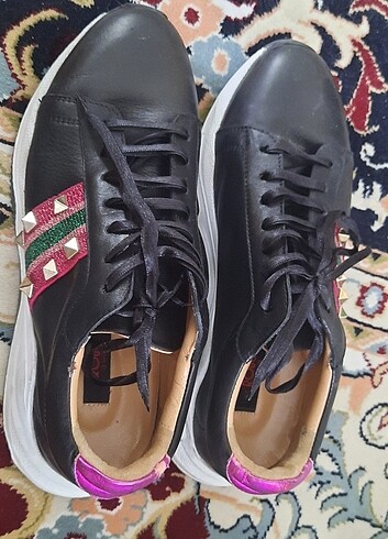 36,5 Beden siyah Renk Rouge Deri Kadın Spor & Sneaker
