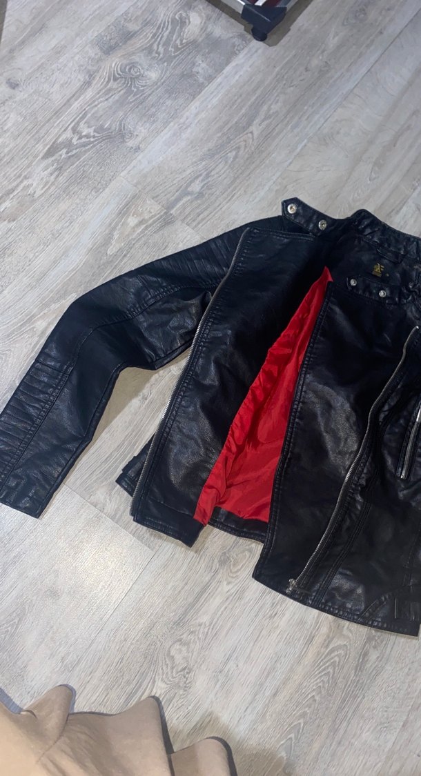 Kadın Siyah Deri vintage gorunumlu  Ceket - Görsel 2