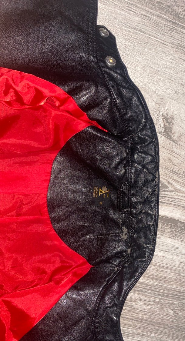 Kadın Siyah Deri vintage gorunumlu  Ceket - Görsel 3