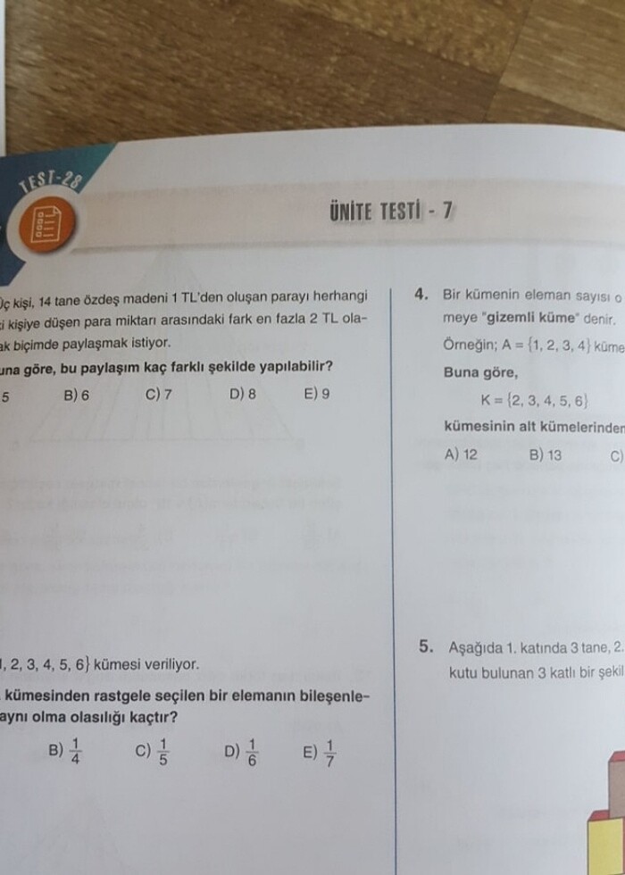 Bilgi sarmal matematik 10 soru bankasi - Görsel 5