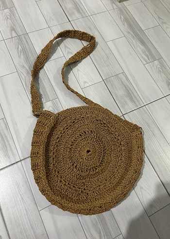 Bej Örgü Bohem Kadın Çapraz Çanta